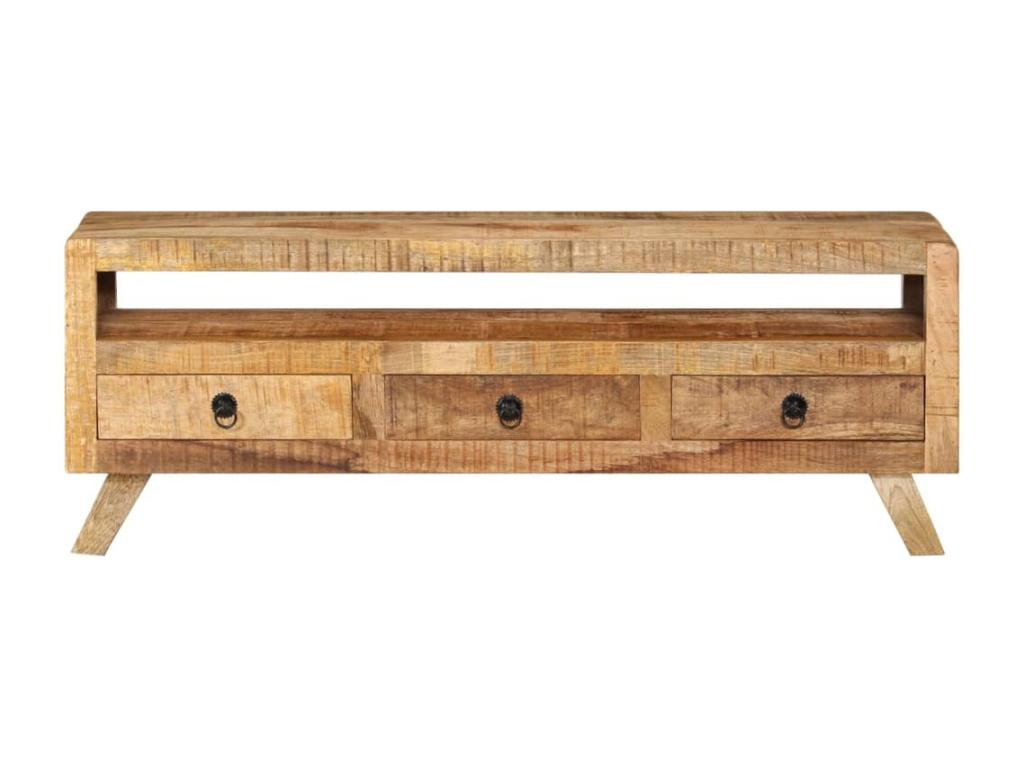 Meuble TV 110x30x40 cm Bois massif de manguier DJTP76254