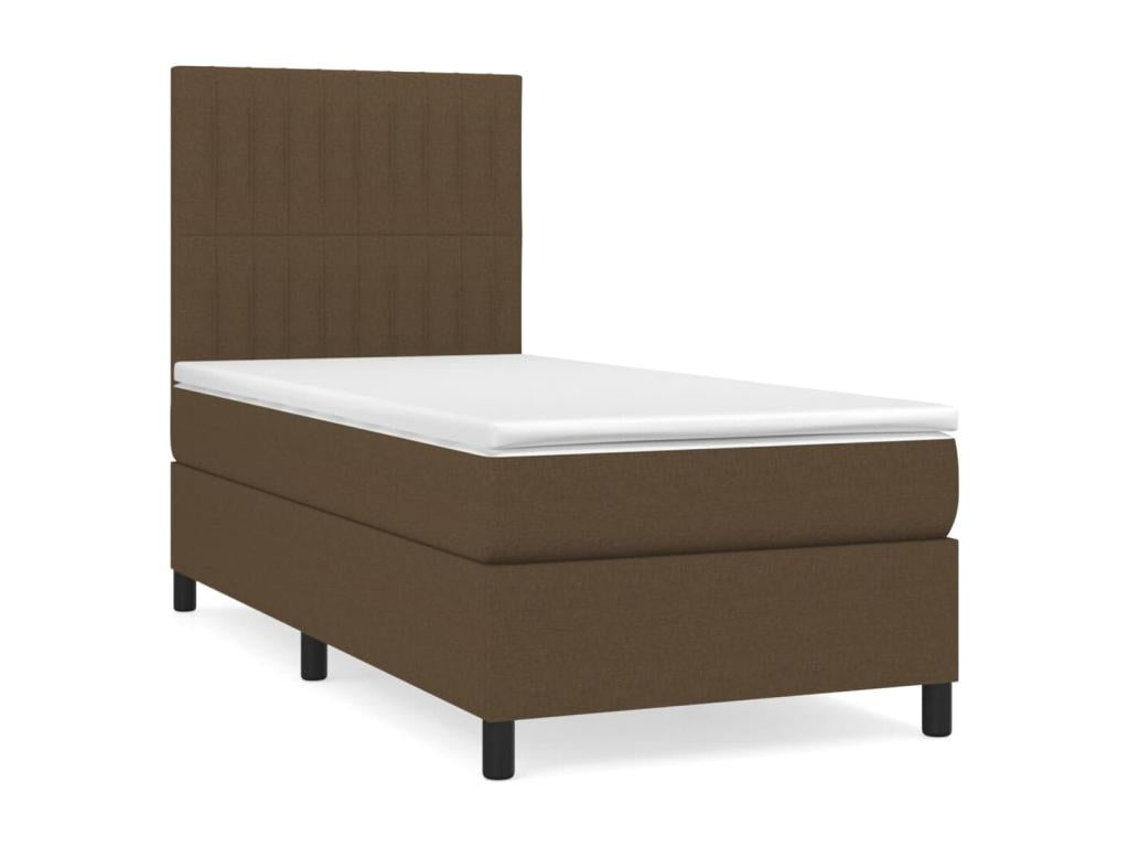 Sommier à Nobellea de lit avec matelas Marron foncé 90x200 HYNJ72892